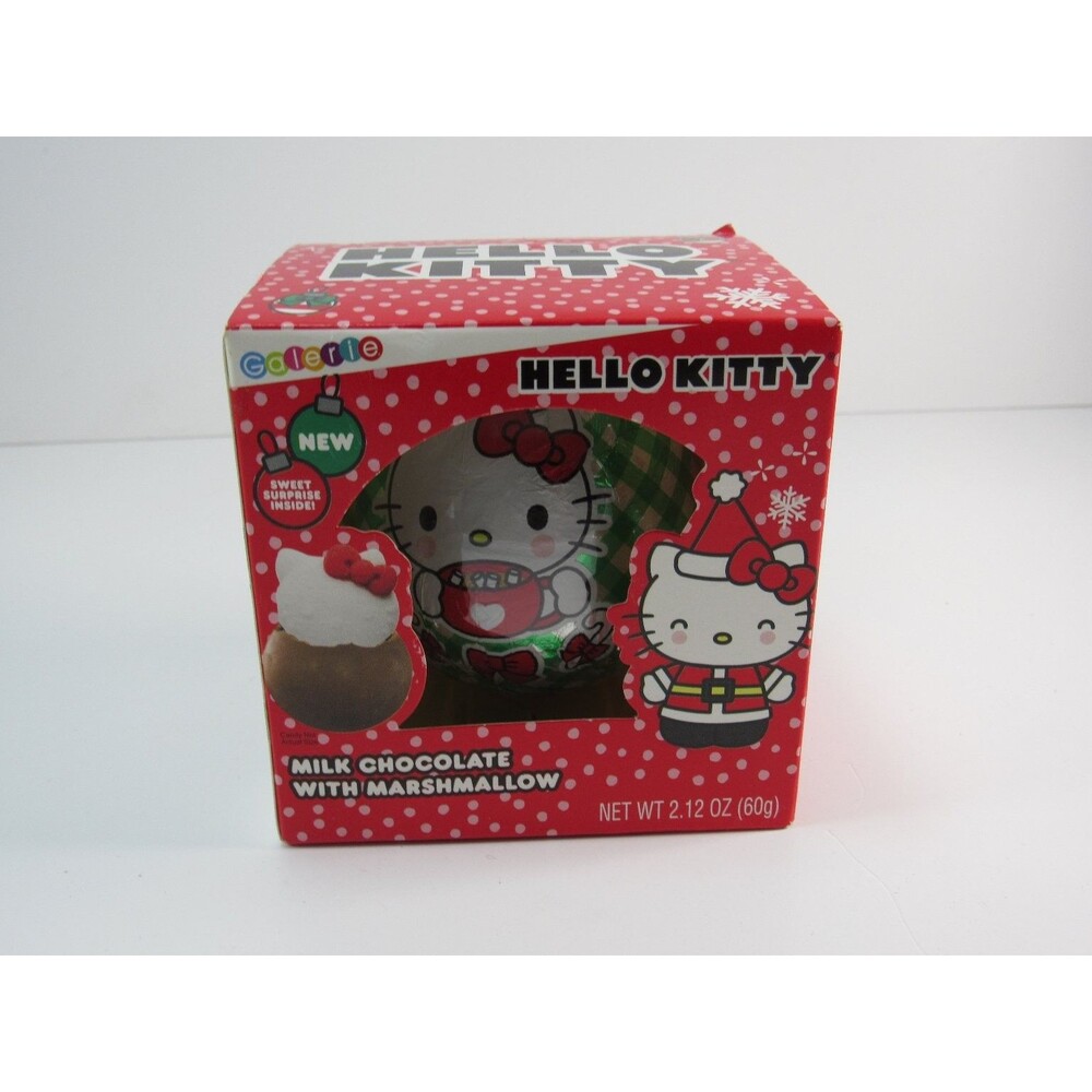 Galerie Hello Kitty Milk Chocolate Sphere Holiday Ornament 2.12oz Sweet -Ex 6/24